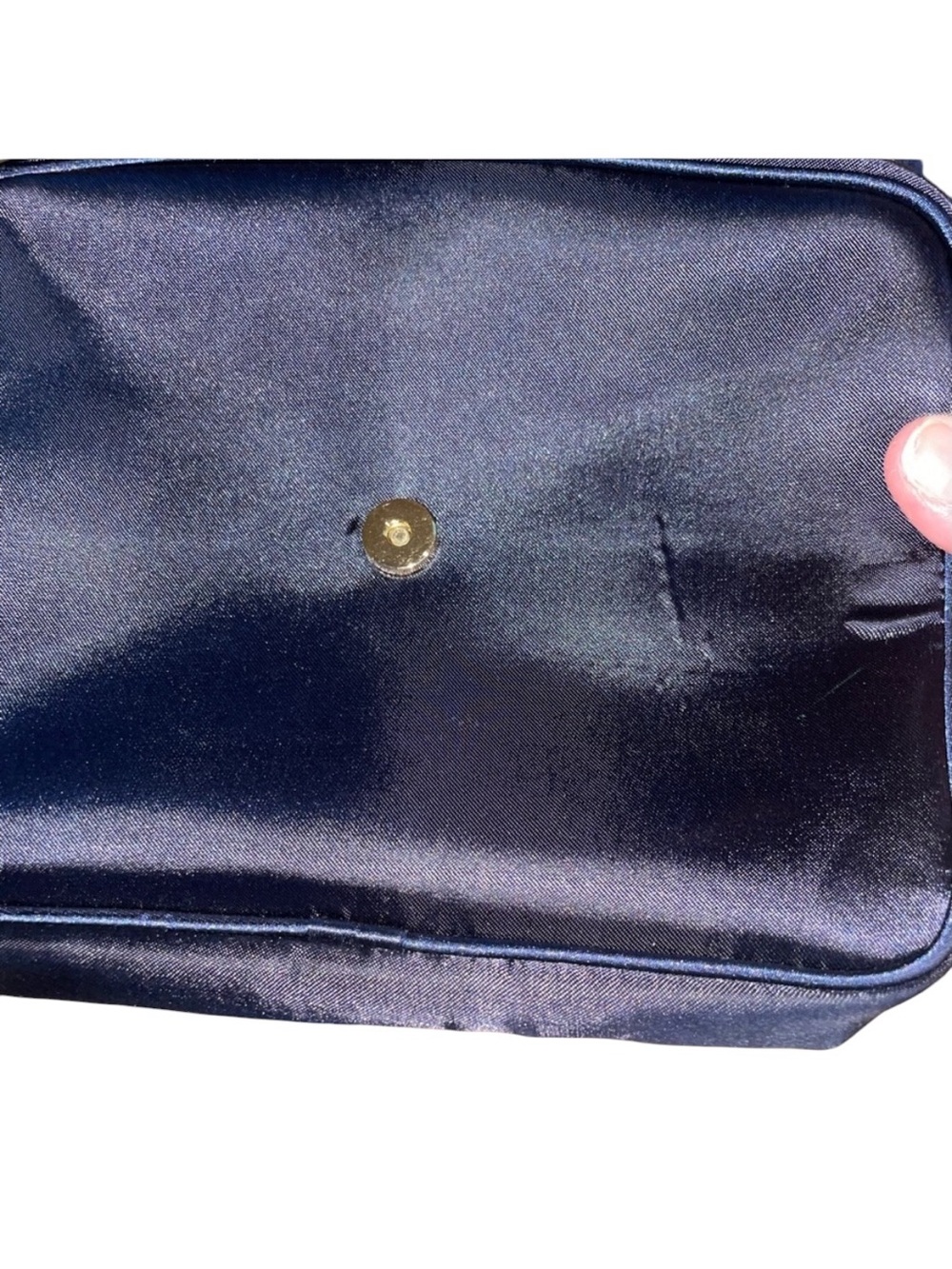 ✨ Vintage Christian Dior Parfums Black Satin Cosmetic Bag Vanity/Beauty Case - Picture 7 of 13